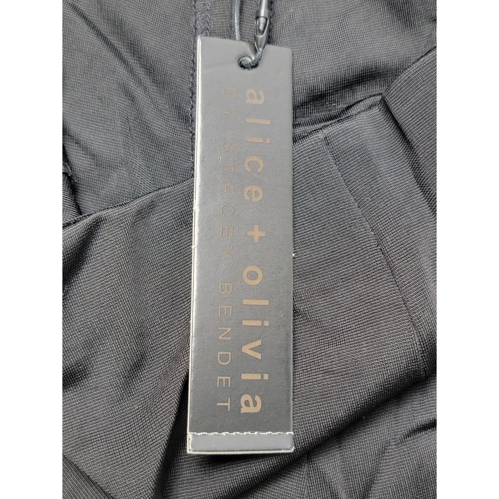Alice + Olivia Women's Flare Dress Pants Size 4 Black NWT Stretch - Picture 3 of 13